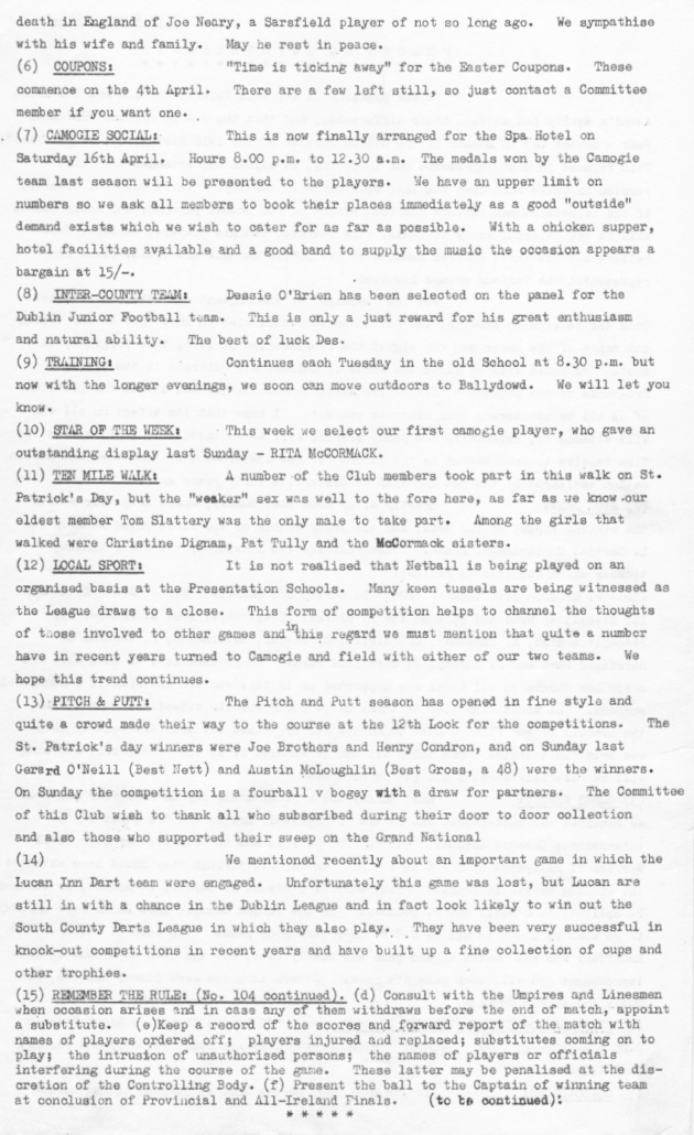 First Newsletter 1966 - Page 18