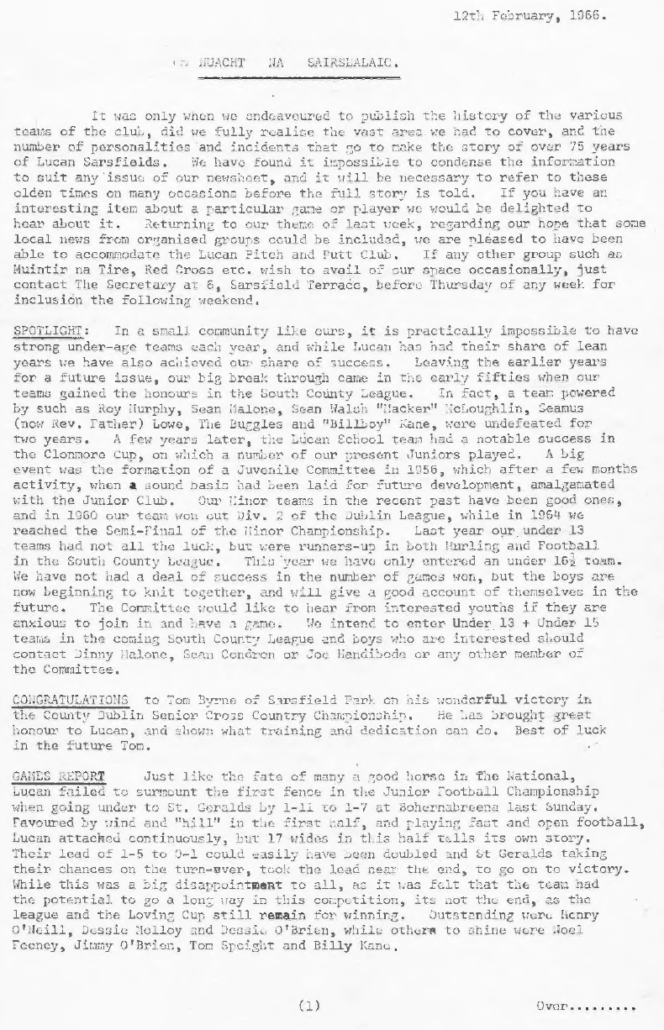 First Newsletter 1966 - Page 5